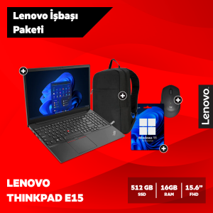 Lenovo ThinkPad E15 Notebook İşbaşı Paketi