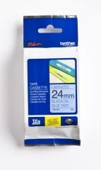 BROTHER P-TOUCH TZE-551 TZE-TAPE 24 MM MAVİ ÜZERİNE SİYAH LAMİNASYONLU ETİKET