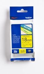 BROTHER P-TOUCH TZE-641 TZE-TAPE 18 MM SARI ÜZERİNE SİYAH LAMİNASYONLU ETİKET