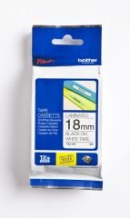 BROTHER P-TOUCH TZE-241 TZE-TAPE 18 MM BEYAZ ÜZERİNE SİYAH LAMİNASYONLU ETİKET