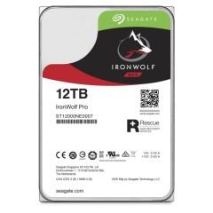 SEAGATE IRONWOLF PRO 3.5 12TB SATA 3.0 256MB 250MB/S RV SENSÖR 7200RPM 300TB/YIL İŞYÜKÜ 7/24 E-NAS DATA KURTARMALI DİSK ST12000NE0007