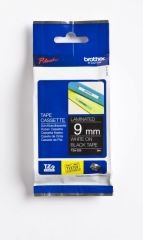 BROTHER P-TOUCH TZE-325 TZE-TAPE 9MM SİYAH ÜZERİNE BEYAZ LAMİNASYONLU ETİKET