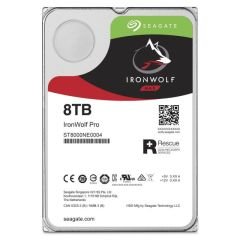 SEAGATE IRONWOLF PRO 3.5 8TB SATA 3.0 256MB 214MB/S RV SENSÖR 7200RPM 300TB/YIL İŞYÜKÜ 7/24 E-NAS DATA KURTARMALI DİSK ST8000NE0004
