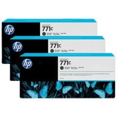 HP B6Y31A (771C) MAT SIYAH 3 LU PAKET 775 ML GENIS FORMAT MUREKKEP KARTUSU