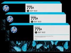 HP B6Y37A (771C) FOTOGRAF SIYAHI 3 LU PAKET 775 ML GENIS FORMAT MUREKKEP KARTUSU