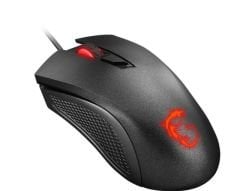 MSI GG CLUTCH GM10 GAMİNG MOUSE 2.400 DPI OPTİK SENSÖR 4 RENK (TEKERLEK) KIRMIZI (LOGO) LED ALTIN KAPLAMA USB BAĞLANTILI OYUNCU FARE