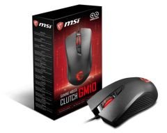 MSI GG CLUTCH GM10 GAMİNG MOUSE 2.400 DPI OPTİK SENSÖR 4 RENK (TEKERLEK) KIRMIZI (LOGO) LED ALTIN KAPLAMA USB BAĞLANTILI OYUNCU FARE