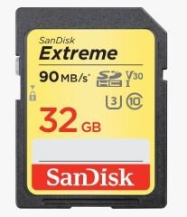 32GB SD KART 90Mb/s EXT C10 SANDISK SDSDXVE-032G-GNCI