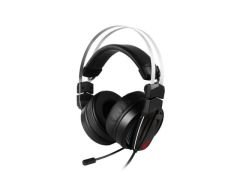 MSI GG IMMERSE GH60 GAMİNG HEADSET 50 MM SÜRÜCÜ ÇELİK BANT KABLO KUMANDA MİKROFON 2M ÖRGÜ KABLO 3.5 MM JAK KULAKÜSTÜ KULAKLIK