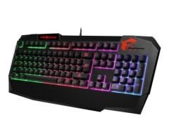 MSI GG VİGOR GK40 US MEKANİK HİSLİ 6 BÖLGE 16.8M RENK RGB AYDINLATMA MYSTİC LİGHT ANTİ-GHOSTİNG OYUNCU KLAVYESİ