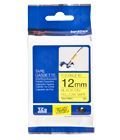 BROTHER P-TOUCH TZE-FX631 TZEE-TAPE 12MM SARI ÜZERİNE SİYAH ESNEK LAMİNASYONLU ETİKET
