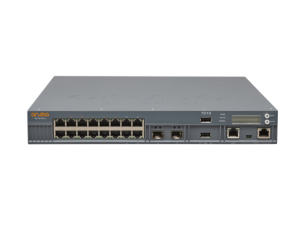 HPE Aruba 7010 (RW) 16-port 150W PoE+ 10/100/1000BASE-T 1G BASE-X SFP 32 AP and 2K Clients Controller