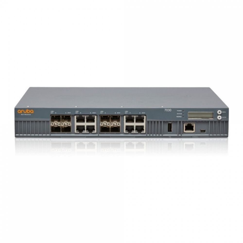 HPE Aruba 7030 RW JW686A 8p 10/100/1000BASE‑T/1GBASE‑X SFP 64 AP and 4K Clients Controller