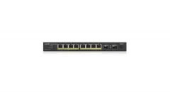 ZYXEL GS1100-10HP 8 PORT 10x10/100/1000 + 2xSFP YÖNETİLEMEZ POE SWITCH (130 WATT)