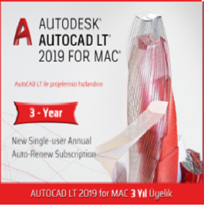 AUTOCAD LT FOR MAC 2019 NEW SINGLE-USER 3-YEAR SUBSCRIPTION-827K1-WW2359-T832