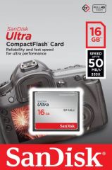 16 GB CF KART 50Mb/s ULTRA SANDISK SDCFHS-016G-G46