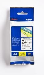 BROTHER P-TOUCH TZE-251 TZE-TAPE 24 MM BEYAZ ÜZERİNE SİYAH LAMİNASYONLU ETİKET