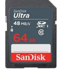 64 GB SANDISK SDSDUNB-064G-GN3IN 48/MB 64GB ULT SD C10