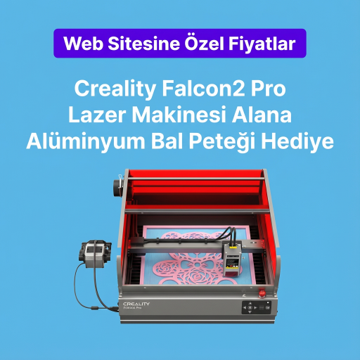Creality Falcon2 Pro Lazer Makinesi Alana Alüminyu